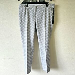 NWT Willi Smith Women's Gray White Straight Legs Workpants size 14.
